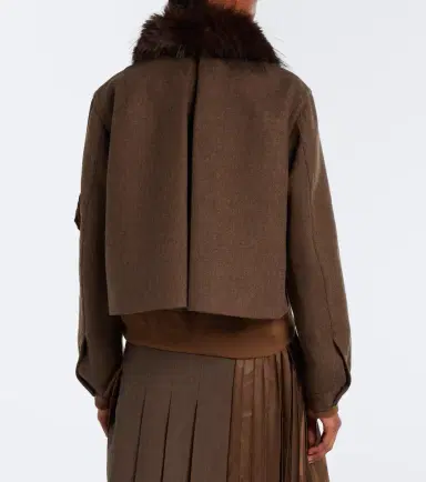 Sacai Wool blouson jacket | Thumbnail 3 Sacai Wool blouson jacket | Thumbnail 3
