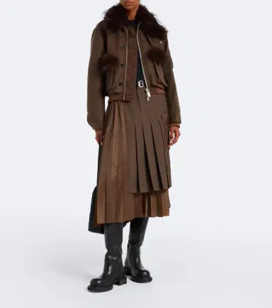 Sacai Wool blouson jacket | Thumbnail 4 Sacai Wool blouson jacket | Thumbnail 4