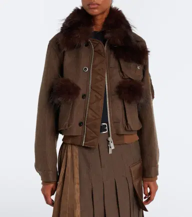 Sacai Wool blouson jacket | Thumbnail 5 Sacai Wool blouson jacket | Thumbnail 5
