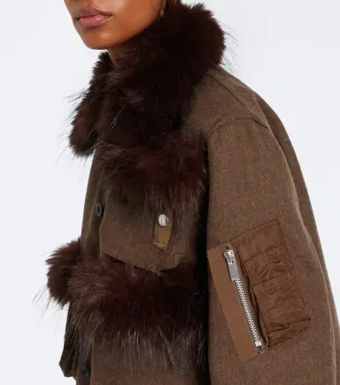 Sacai Wool blouson jacket | Thumbnail 6 Sacai Wool blouson jacket | Thumbnail 6