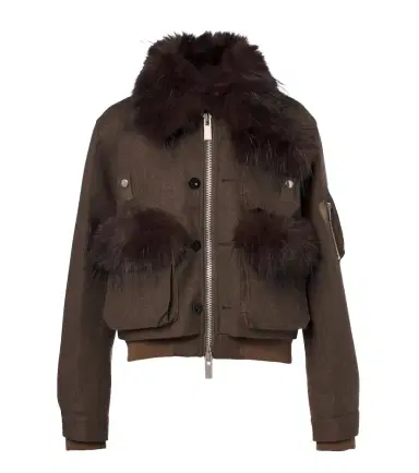 Sacai Wool blouson jacket | Thumbnail 1 Sacai Wool blouson jacket | Thumbnail 1
