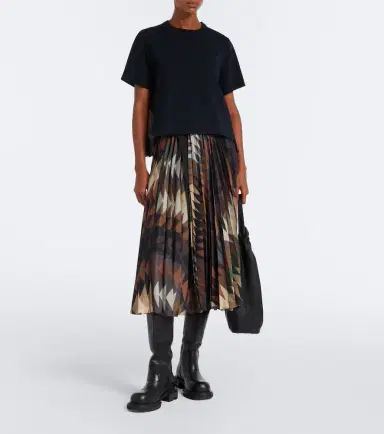 Sacai x A. P.C. pleated cotton T-shirt | Thumbnail 2 Sacai x A. P.C. pleated cotton T-shirt | Thumbnail 2