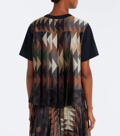 Sacai x A. P.C. pleated cotton T-shirt | Thumbnail 3 Sacai x A. P.C. pleated cotton T-shirt | Thumbnail 3