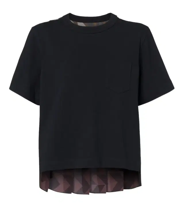 Sacai x A. P.C. pleated cotton T-shirt