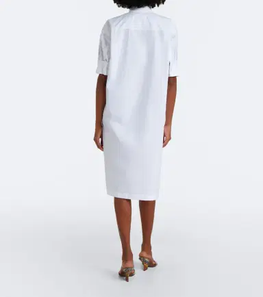 Dries Van Noten Embroidered cotton poplin midi dress | Thumbnail 5 Dries Van Noten Embroidered cotton poplin midi dress | Thumbnail 5