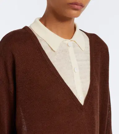 Aya Muse Eirae paneled linen-blend sweater | Thumbnail 5 Aya Muse Eirae paneled linen-blend sweater | Thumbnail 5