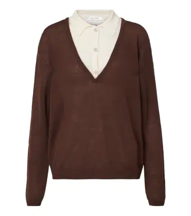 Aya Muse Eirae paneled linen-blend sweater | Thumbnail 1 Aya Muse Eirae paneled linen-blend sweater | Thumbnail 1
