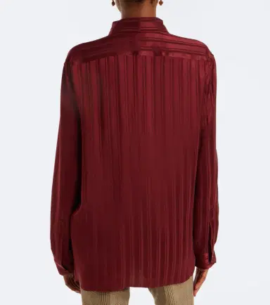 Saint Laurent Striped tie-neck silk jacquard blouse | Thumbnail 7