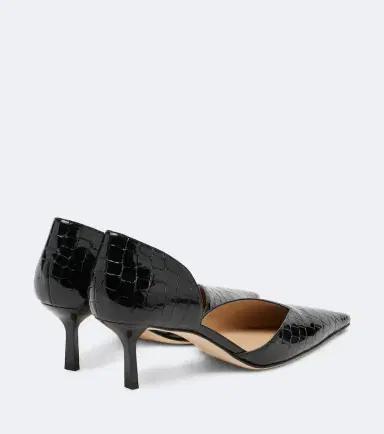 Victoria Beckham Victoria Angle D'Orsay croc-effect leather pumps | Thumbnail 2 Victoria Beckham Victoria Angle D'Orsay croc-effect leather pumps | Thumbnail 2
