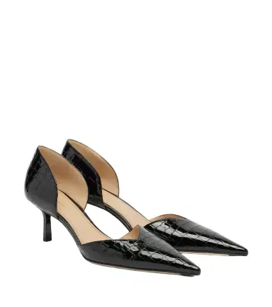 Victoria Beckham Victoria Angle D'Orsay croc-effect leather pumps | Thumbnail 1 Victoria Beckham Victoria Angle D'Orsay croc-effect leather pumps | Thumbnail 1