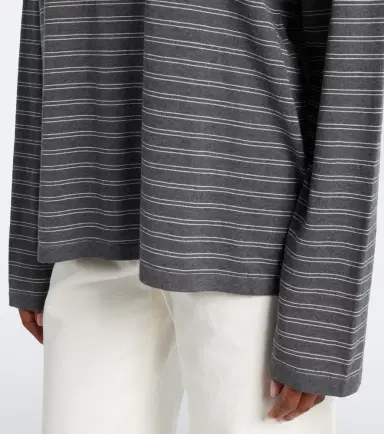 Nili Lotan Striped cotton jersey polo shirt | Thumbnail 2