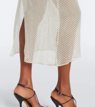 Hunza G Polka-dot sheer midi skirt | Thumbnail 3
