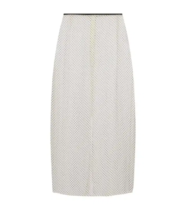Hunza G Polka-dot sheer midi skirt