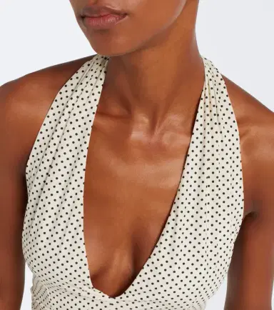 Hunza G Polka-dot halterneck crop top | Thumbnail 2