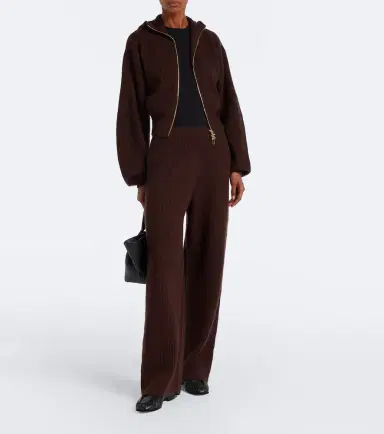 Sportmax Ribbed-knit wool and cashmere wide-leg pants | Thumbnail 6