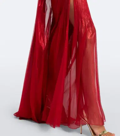 Maria Lucia Hohan Zephyra metallic silk corset gown | Thumbnail 2