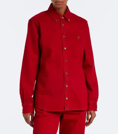 AMI PARIS Ami de Caur cotton twill shirt | Thumbnail 2