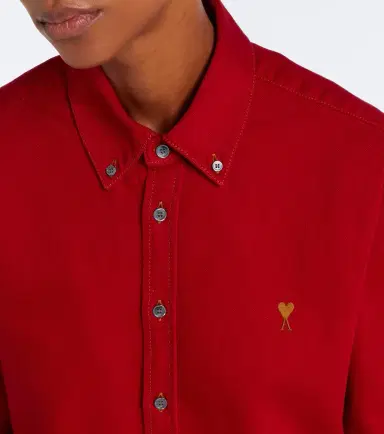 AMI PARIS Ami de Caur cotton twill shirt | Thumbnail 7