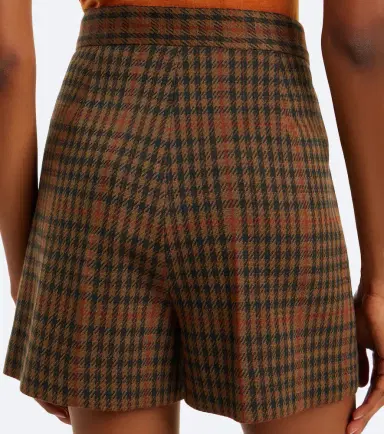 Max Mara Prince of Wales wool and cotton shorts | Thumbnail 4