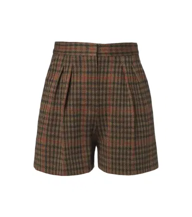 Max Mara Prince of Wales wool and cotton shorts | Thumbnail 1