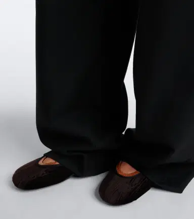 Dries Van Noten Leather-trimmed velvet ballet flats | Thumbnail 5 Dries Van Noten Leather-trimmed velvet ballet flats | Thumbnail 5