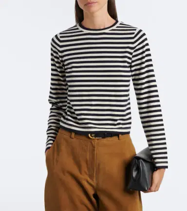 Extreme Cashmere N°451 Lisa striped cotton and cashmere top | Thumbnail 3 Extreme Cashmere N°451 Lisa striped cotton and cashmere top | Thumbnail 3