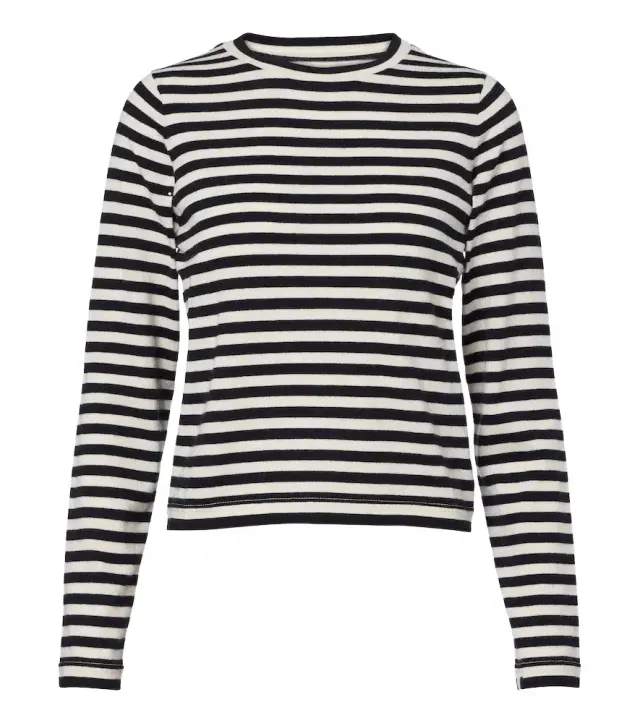 Extreme Cashmere N°451 Lisa striped cotton and cashmere top