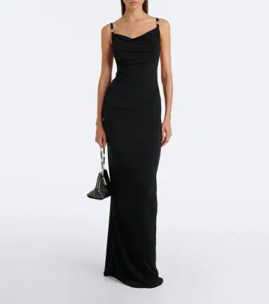 Coperni Draped open-back jersey maxi dress | Thumbnail 2