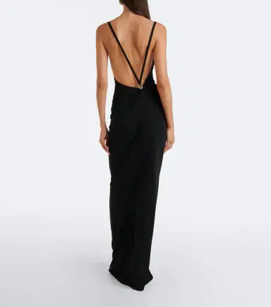 Coperni Draped open-back jersey maxi dress | Thumbnail 3