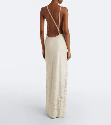Coperni Draped open-back sequined maxi dress | Thumbnail 3