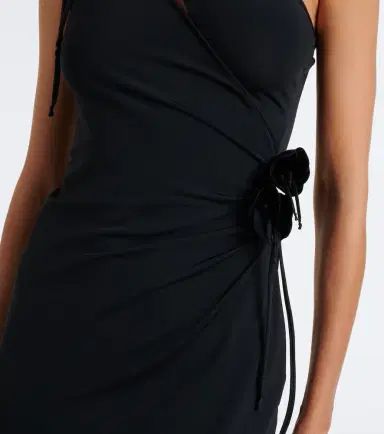 Coperni Floral-appliqué asymmetric cocktail dress | Thumbnail 2