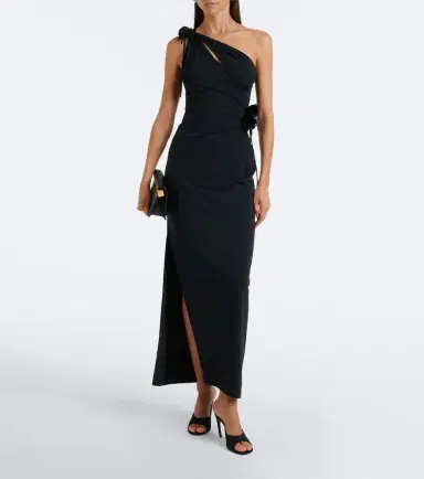 Coperni Floral-appliqué asymmetric cocktail dress | Thumbnail 3