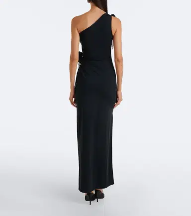 Coperni Floral-appliqué asymmetric cocktail dress | Thumbnail 5