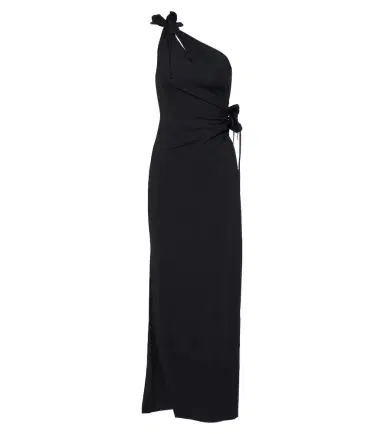 Coperni Floral-appliqué asymmetric cocktail dress | Thumbnail 1