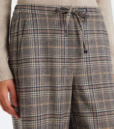 'S Max Mara Checked virgin wool wide-leg pants | Thumbnail 2 'S Max Mara Checked virgin wool wide-leg pants | Thumbnail 2