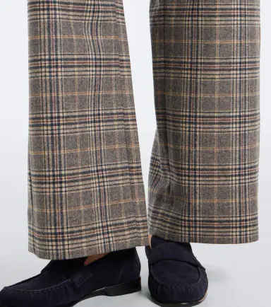 'S Max Mara Checked virgin wool wide-leg pants | Thumbnail 5 'S Max Mara Checked virgin wool wide-leg pants | Thumbnail 5