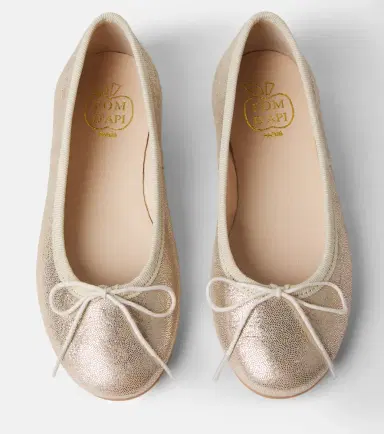 Pom d'Api Dory metallic leather ballet flat | Thumbnail 2