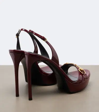 Gucci Donna patent leather platform sandals | Thumbnail 2