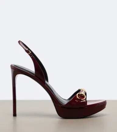 Gucci Donna patent leather platform sandals | Thumbnail 4
