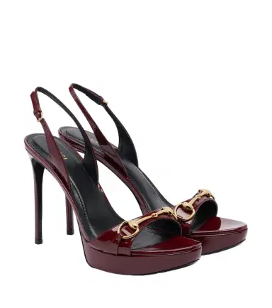 Gucci Donna patent leather platform sandals | Thumbnail 1
