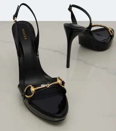Gucci Donna patent leather platform sandals | Thumbnail 4 Gucci Donna patent leather platform sandals | Thumbnail 4