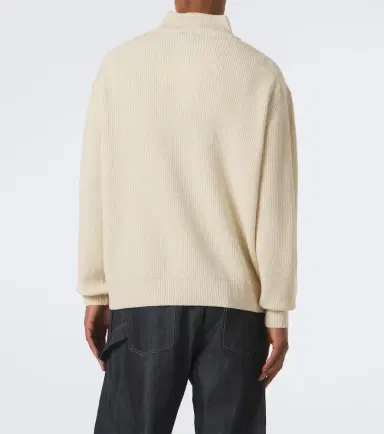 JW Anderson Ribbed-knit wool and cotton sweater | Thumbnail 2 JW Anderson Ribbed-knit wool and cotton sweater | Thumbnail 2