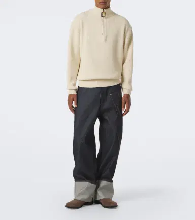JW Anderson Ribbed-knit wool and cotton sweater | Thumbnail 6 JW Anderson Ribbed-knit wool and cotton sweater | Thumbnail 6