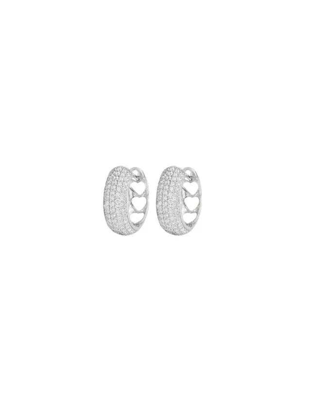 Wish Fine Jewelry 1.10ct Diamond 18K Gold Hoop Earrings