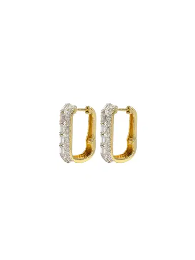 Wish Fine Jewelry 1.30ct Diamond 14K Gold Hoop Earrings | Thumbnail 2