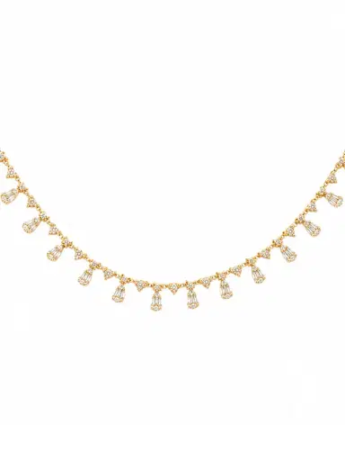 Wish Fine Jewelry 2.60ct Diamond 14K Gold Station Necklace | Thumbnail 2
