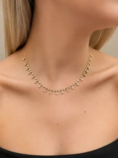 Wish Fine Jewelry 2.60ct Diamond 14K Gold Station Necklace | Thumbnail 3