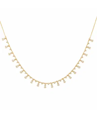 Wish Fine Jewelry 2.60ct Diamond 14K Gold Station Necklace | Thumbnail 1
