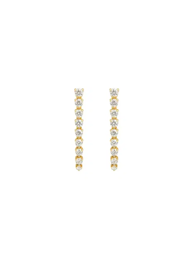 Wish Fine Jewelry Diamond 14K Gold Linear Drop Earrings