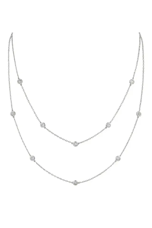 Wish Fine Jewelry PT850 3.00 CTW DIA 32" _ By the yard   Necklaces